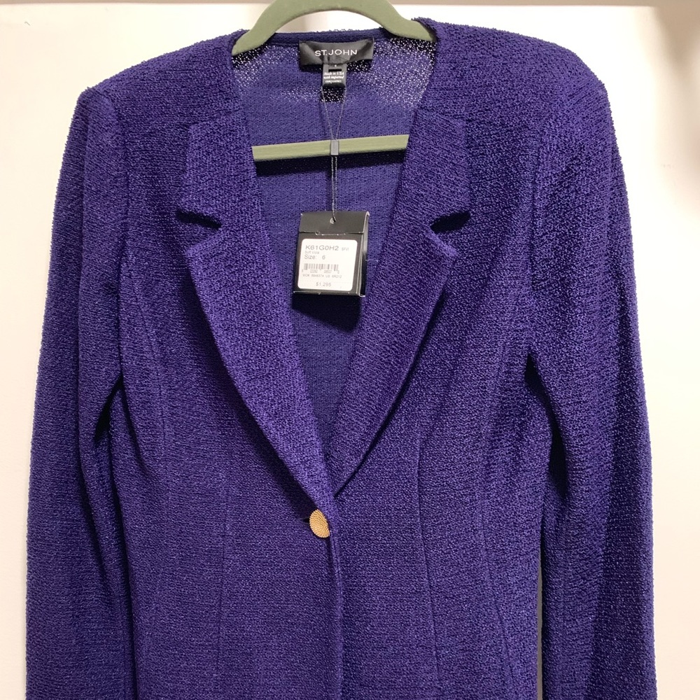 St John Jacket Size 6 Soft Viola (purple)